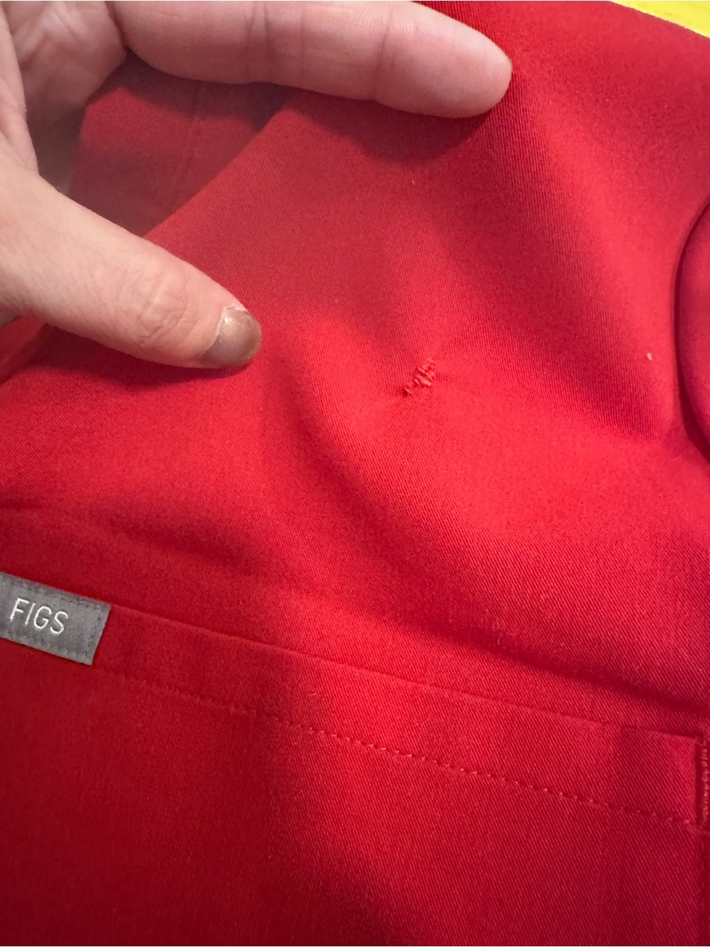 FIGS Women’s Red Scrub Set - V-Neck Top & Drawstring Pants - please read descrip - Picture 2 of 2